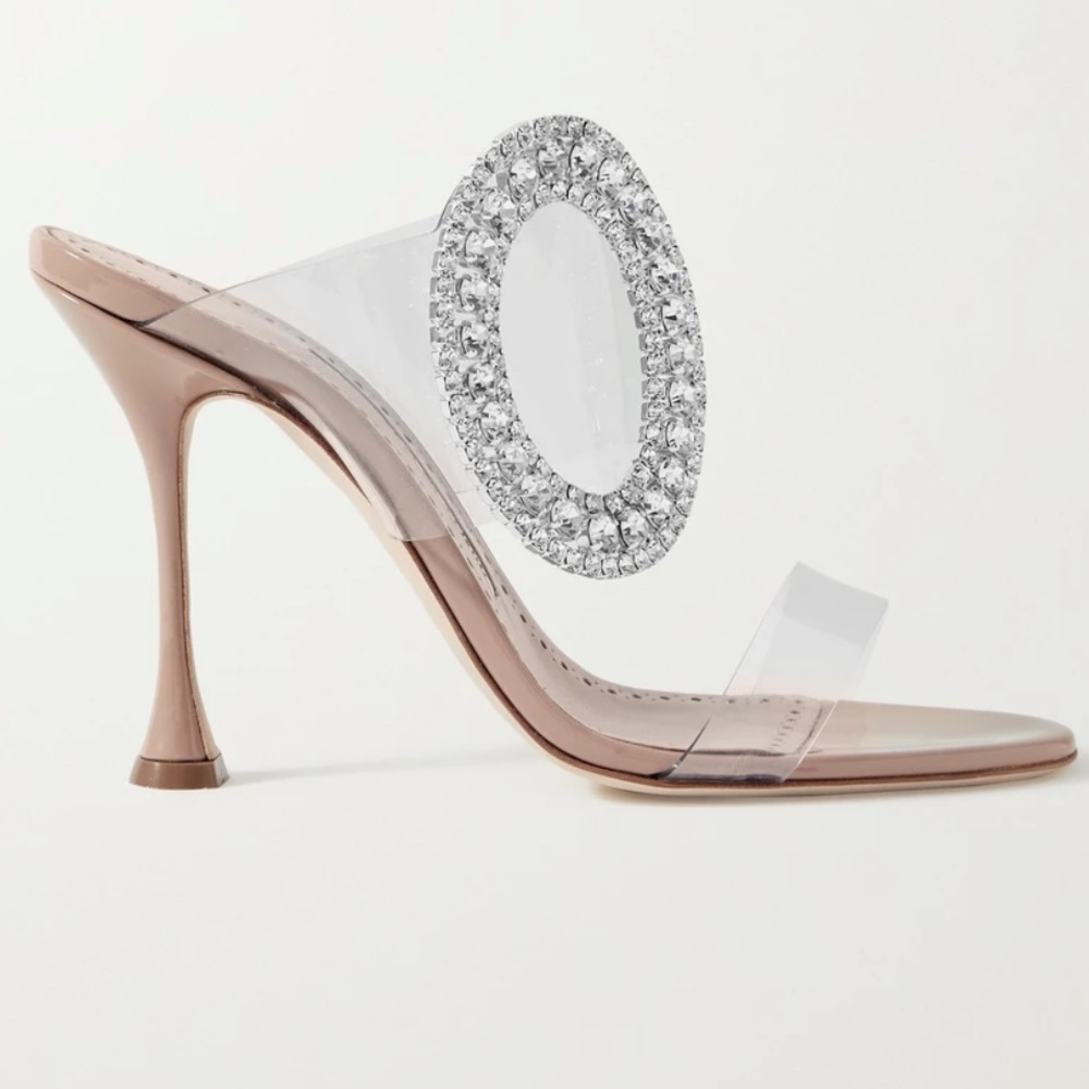 Gorg pvc crystal embellished stilettos
